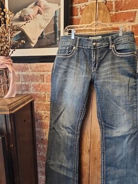 Stetson Women's Bootcut Jeans in Faded Blue Denim